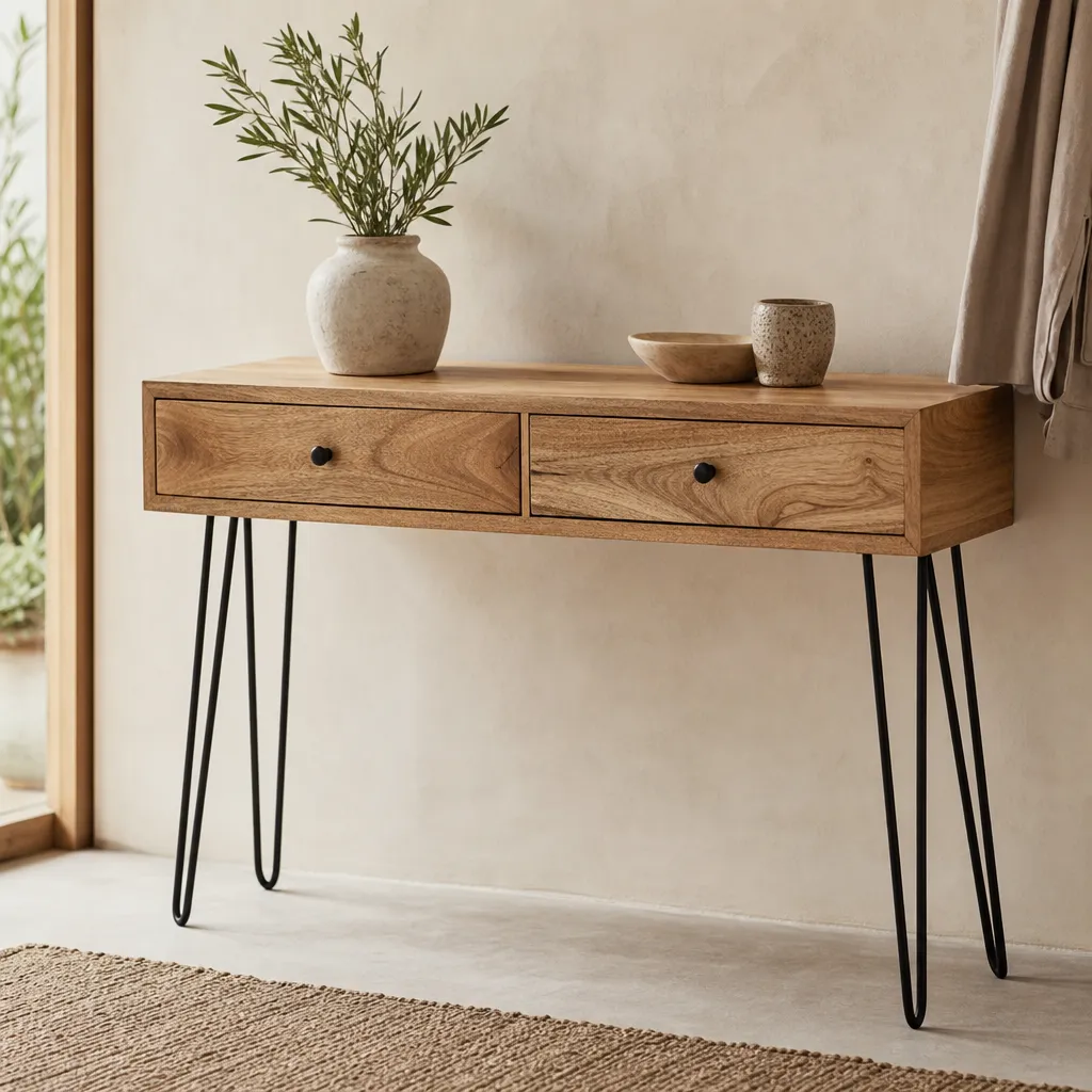 Collection Console en Bois Naturel — Série 01