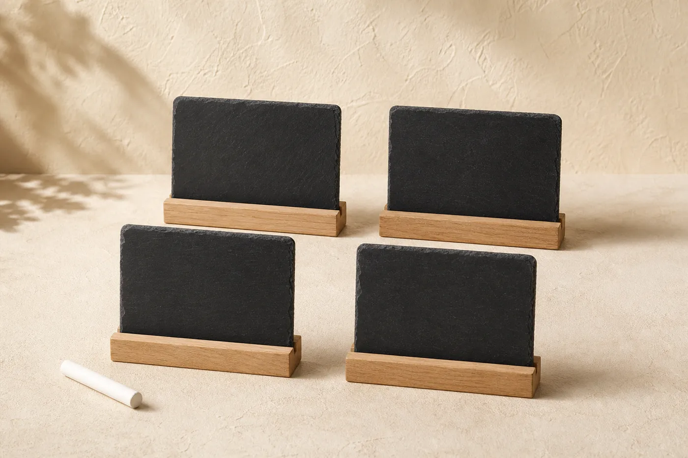 Lot de 4 Marque-Places Ardoise Atelier