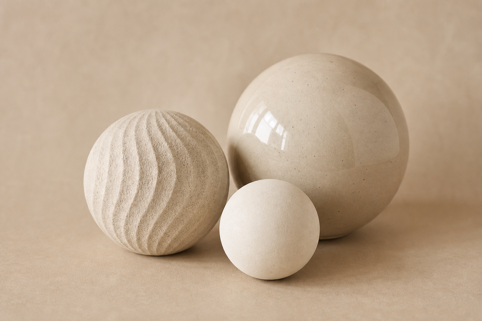 Ligne Trio Boules Céramique Déco — Essentiel
