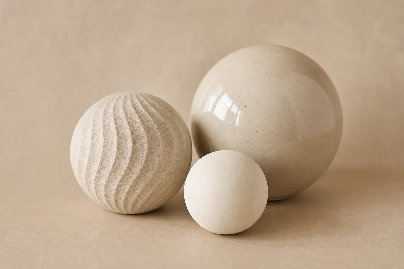 Ligne Trio Boules Céramique Déco — Essentiel