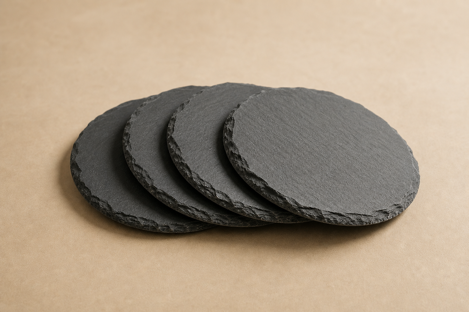 Collection Sous-Verres Ardoise (Lot de 4) — N°07